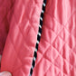 1940s Pink & Black Quilted Lounge Jacket - M/L