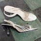 1980s Clear Open Toe Lucite Heels - 9M