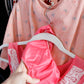 1960s Pretty Pink Pajama Short Set - S/M