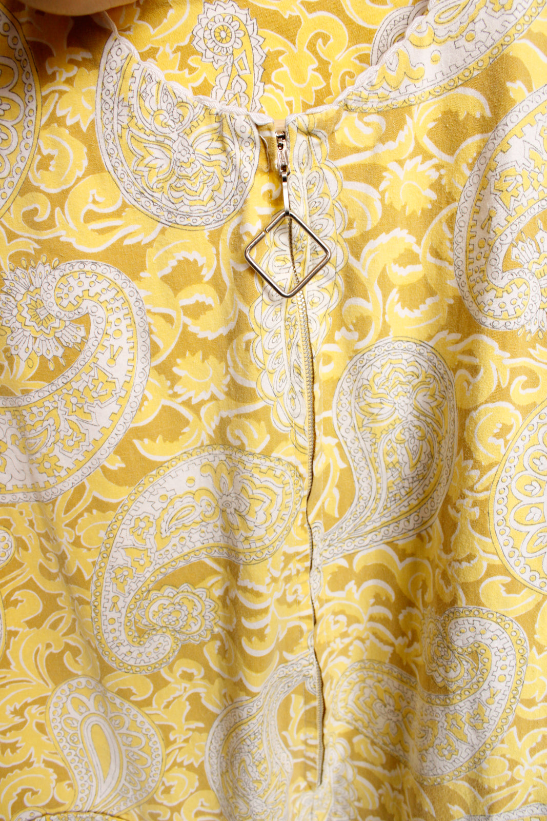 1960s Cotton Yellow Tent Dress - Large