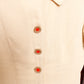 1940s Linen Beige Blouse - Xsmall
