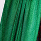 1970s Lurex Green Maxi Disco Dress - Xsmall-Small