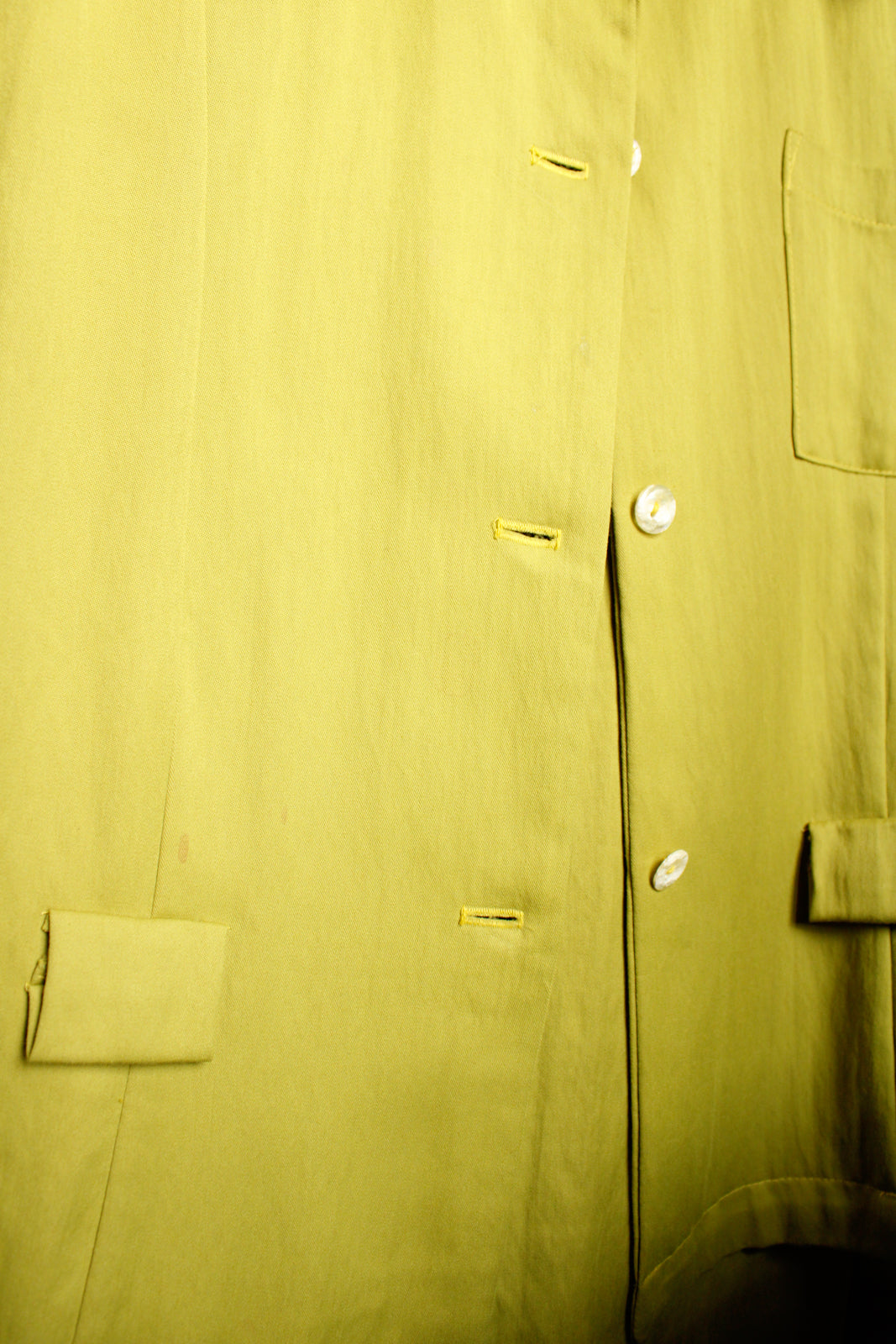 1980s Chartreuse L.Bates Rayon 2pc Suit - Medium