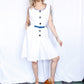 1950s Secret Shorts White Jumpsuit - Large