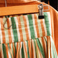 1940s Summer Blouse & Striped Skirt Set - Xsmall