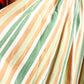 1940s Summer Blouse & Striped Skirt Set - Xsmall