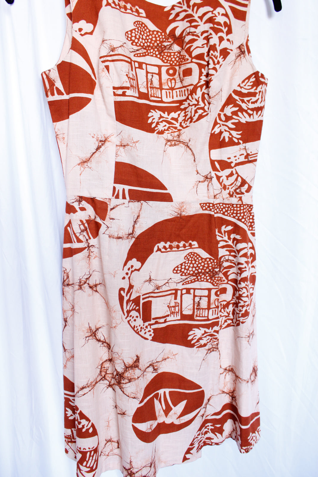 1970s Mini Summer Batik Dress - XSmall