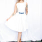1960s Cotton White Twill Dress - Xsmall