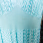 1940s NOS Van Raalte STRYPS Turquoise Blue Night Gown - Large