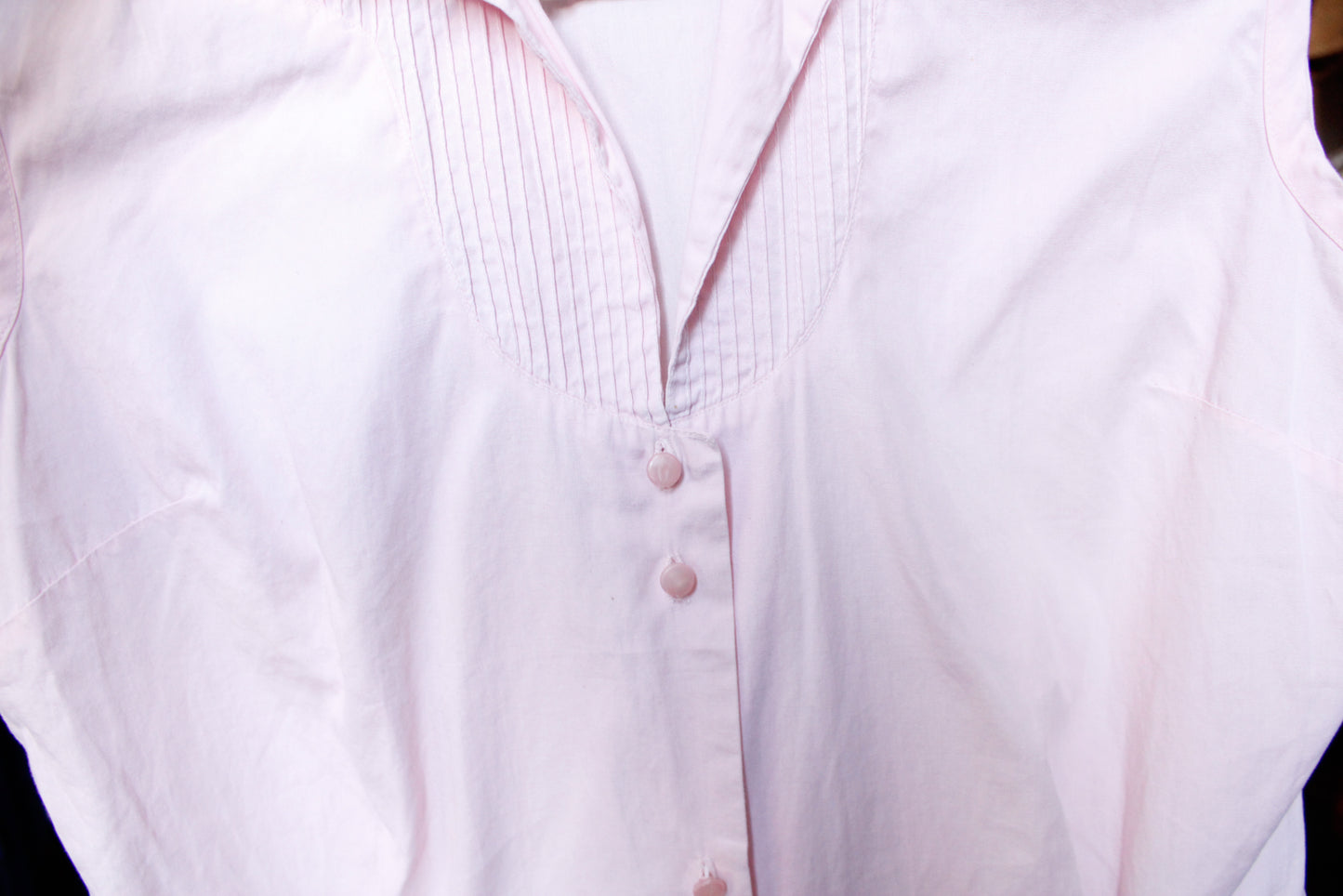 1950s Pink Cotton Shirt - Medium
