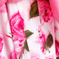 Late 1950s Rose Print Cotton & Nylon Dress - Medium
