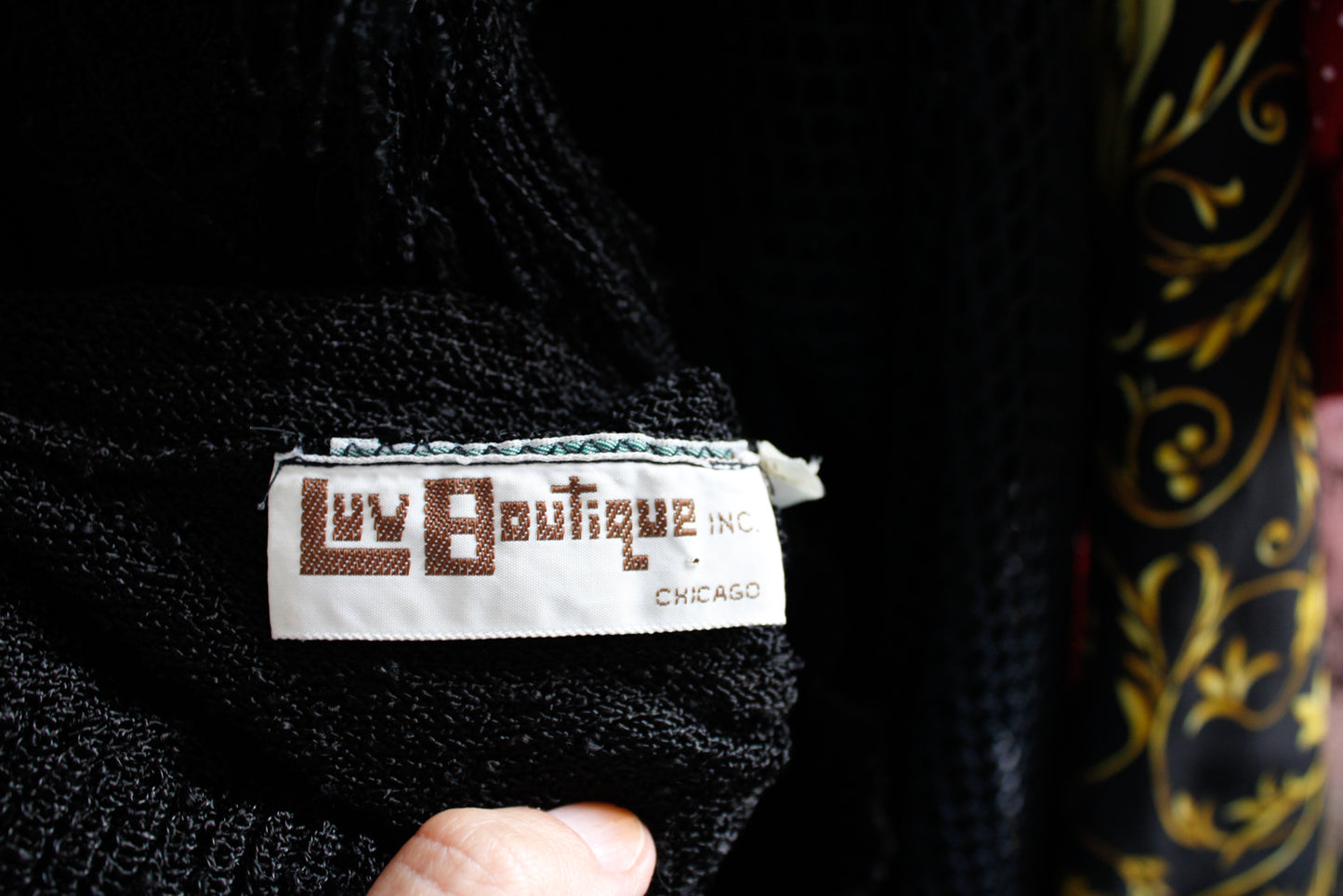 1970s LUX Boutique Knit Fringe Blouse - Large
