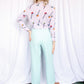 1970s Umbrella Polyester Shirt - Medium