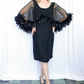 1960s Feather Cocktail Dress - Medium