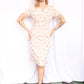 1950s Atomic Print Pink Cotton Sheath Dress - Small