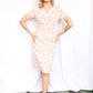 1950s Atomic Print Pink Cotton Sheath Dress - Small