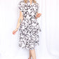 1940s Sid Jerome Cotton Abstract Dress - Large