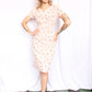 1950s Atomic Print Pink Cotton Sheath Dress - Small
