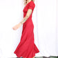 1970s OOPS! Polka Dot Maxi Dress - S/M