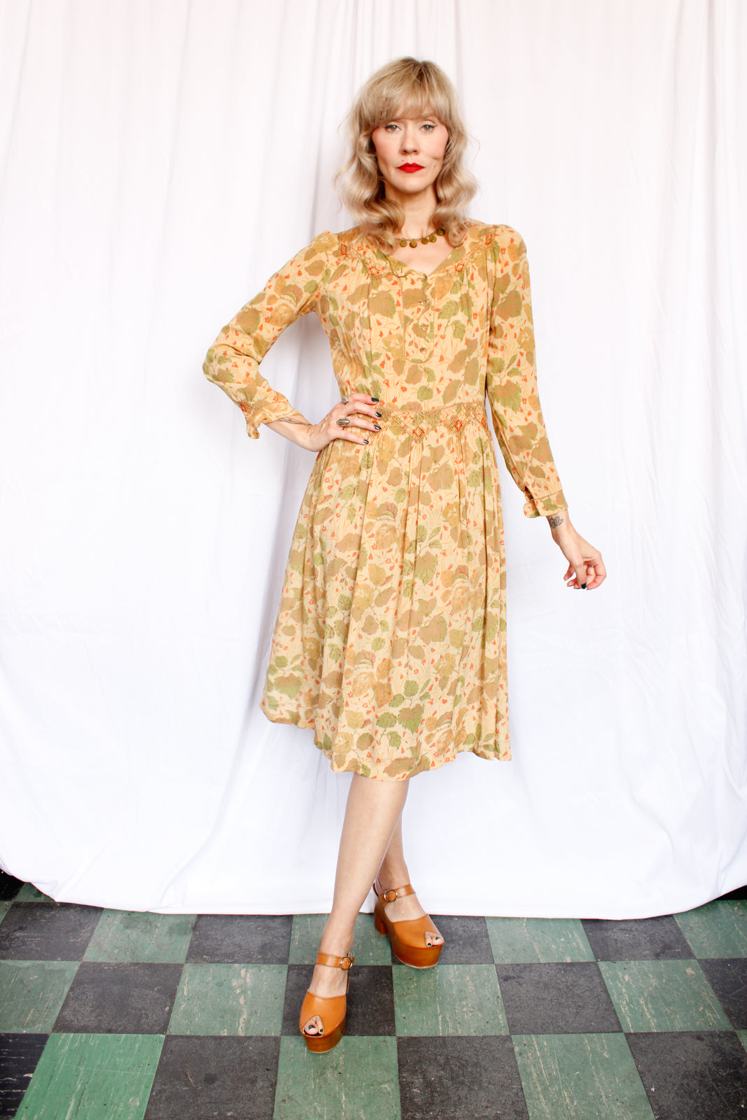 1920s 2025 floral dress