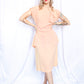 1940s Apex Pink Rhinestone Dress - M/L