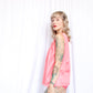 1960s Pretty Pink Pajama Short Set - S/M