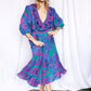 1980s Assorti by Susan Freis Vibrant Print Dress - XXL