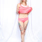 1960s Pretty Pink Pajama Short Set - S/M