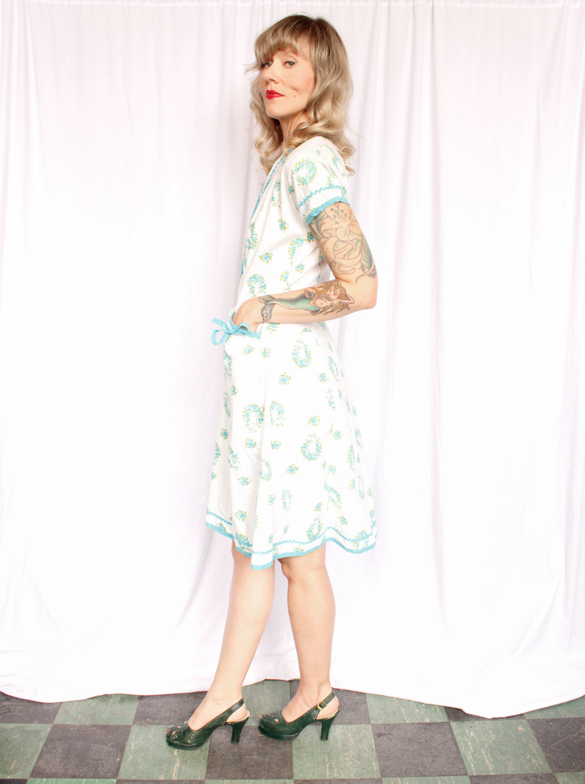 1950s Valley Frocks Cotton Dress - Medium