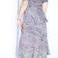 1940s Black & White 2pc Rayon Crepe Suit - Xs