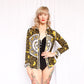 1970s Zodiac Print Shirt - Medium