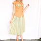 1940s Summer Blouse & Striped Skirt Set - Xsmall