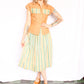 1940s Summer Blouse & Striped Skirt Set - Xsmall