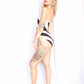 1990s LaBlanca Barbie Stripe Bathing/Body Suit - Small