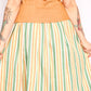 1940s Summer Blouse & Striped Skirt Set - Xsmall