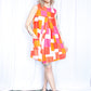 1960s Geometrical Print Tent Dress - S/M
