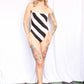1990s LaBlanca Barbie Stripe Bathing/Body Suit - Small