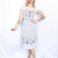 1930s Hungarian Blue Embroidered Cotton Voile Dress - Xs/S