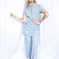 1970s Joyce 2pc Mini Dress & Bell Bottom Pant - Medium