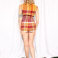 1950s Catalina Plaid Playsuit with Matching Skirt - XSmall