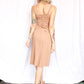 1950s Cafe Latte Sheath Dress - Small 