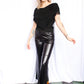 1970s Stella Rosa WETLOOK Low Rise Bell Bottom Pants - Small