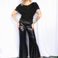 1970s Stella Rosa WETLOOK Low Rise Bell Bottom Pants - Small