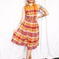 1950s Catalina Plaid Playsuit with Matching Skirt - XSmall
