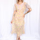 1930s Maie Frocks Cotton Purple Daisy Summer Dress - Med