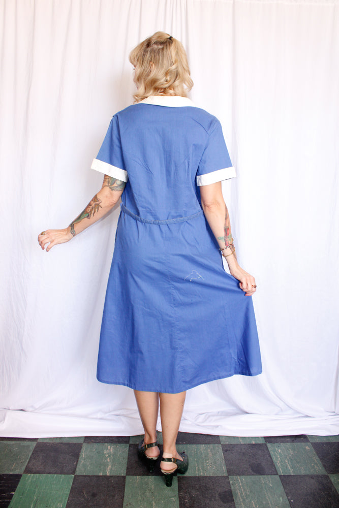 1940s All Buttoned Up Beauty Dress - XL