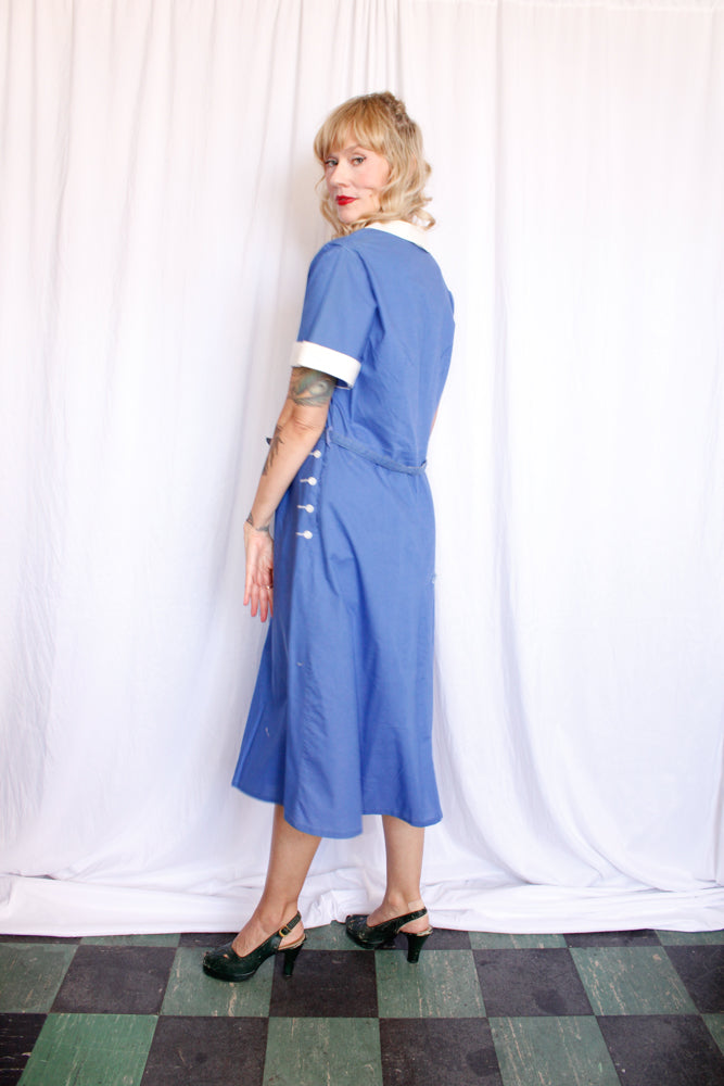 1940s All Buttoned Up Beauty Dress - XL