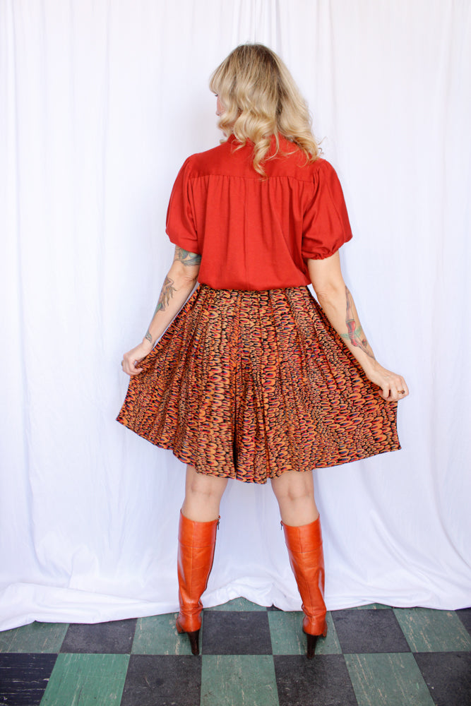 1970s Burnt Orange Cropped Top - M/L