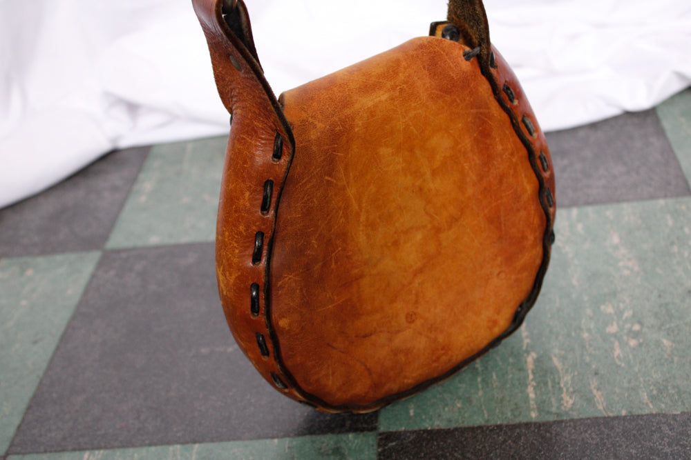 1970s Leather Purse with a Embossed Squirrel