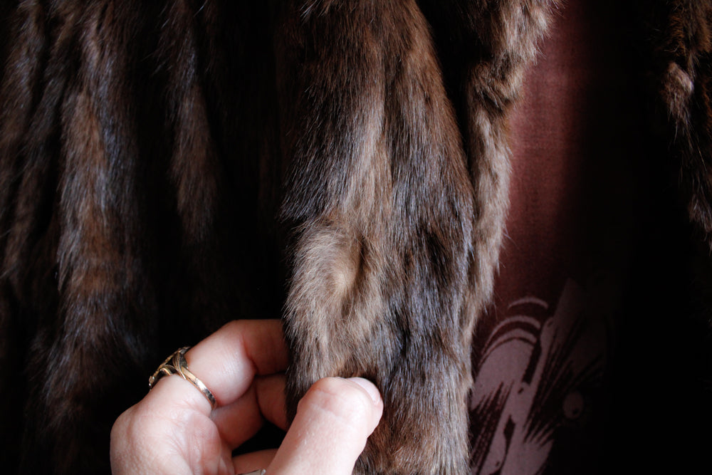 1940s Luxe Fur Coat - Medium